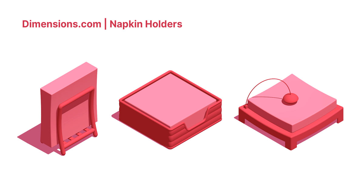 Napkin Holders Dimensions & Drawings