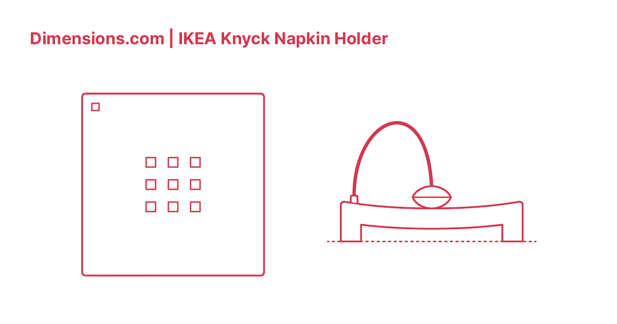 IKEA Knyck Napkin Holder Dimensions & Drawings | Dimensions.com