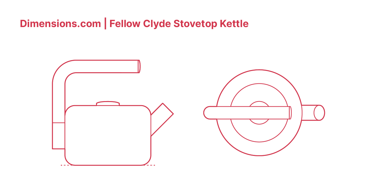 Fellow Clyde Stovetop Kettle Dimensions & Drawings