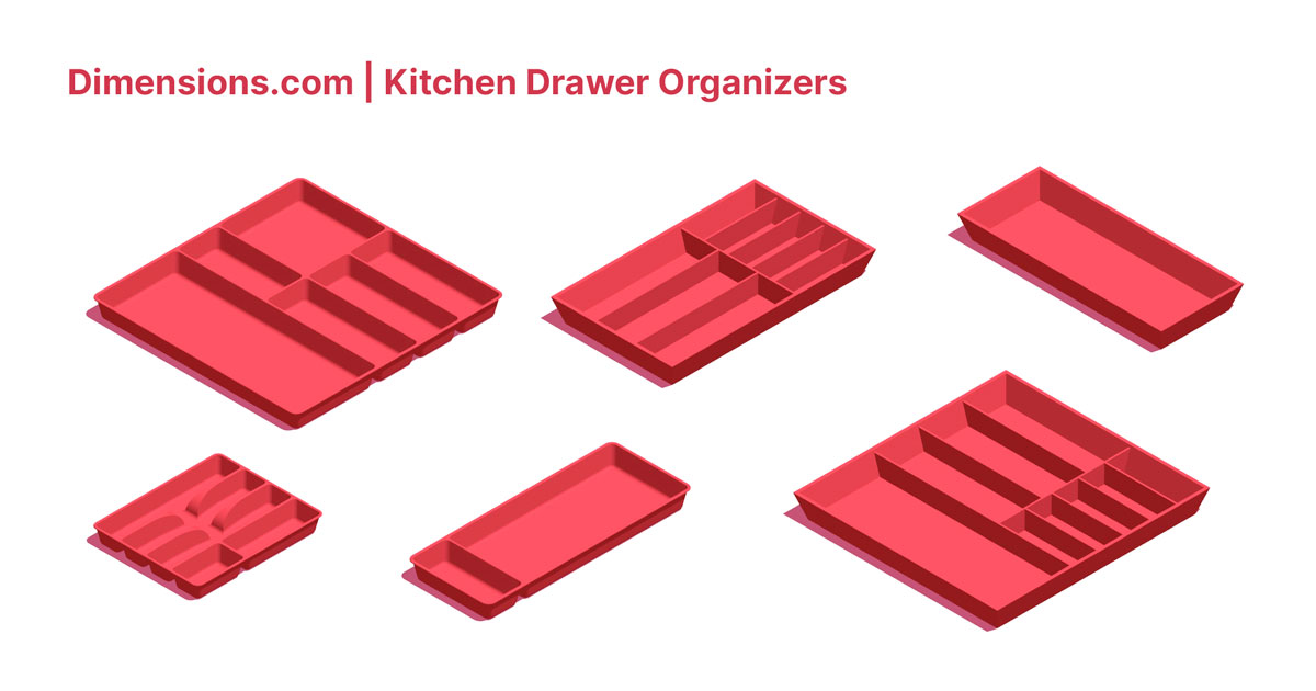 Kitchen Drawer Organizers Dimensions & Drawings