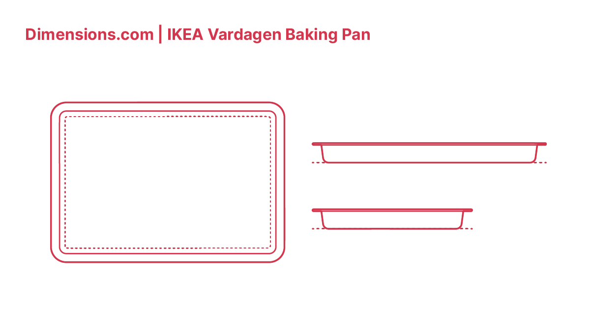 IKEA Vardagen Baking Pan Dimensions & Drawings