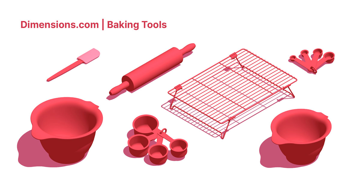 Baking Tools Dimensions & Drawings