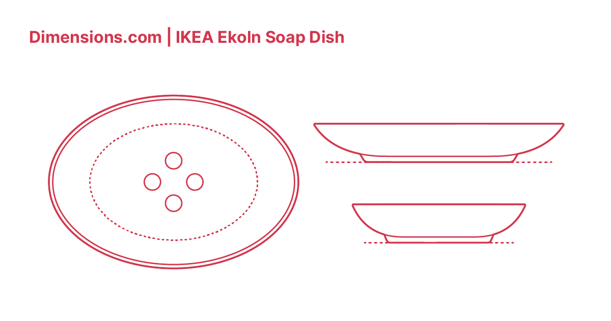 IKEA Ekoln Soap Dish Dimensions & Drawings