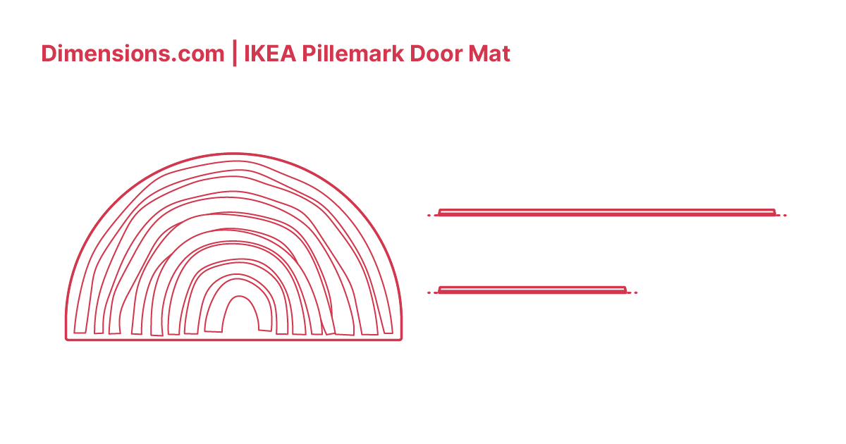 IKEA Pillemark Door Mat Dimensions & Drawings