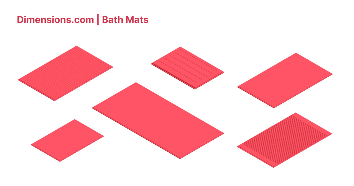 Bath Mats Dimensions & Drawings
