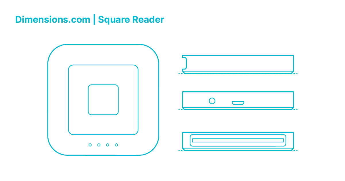 Square Reader Dimensions & Drawings