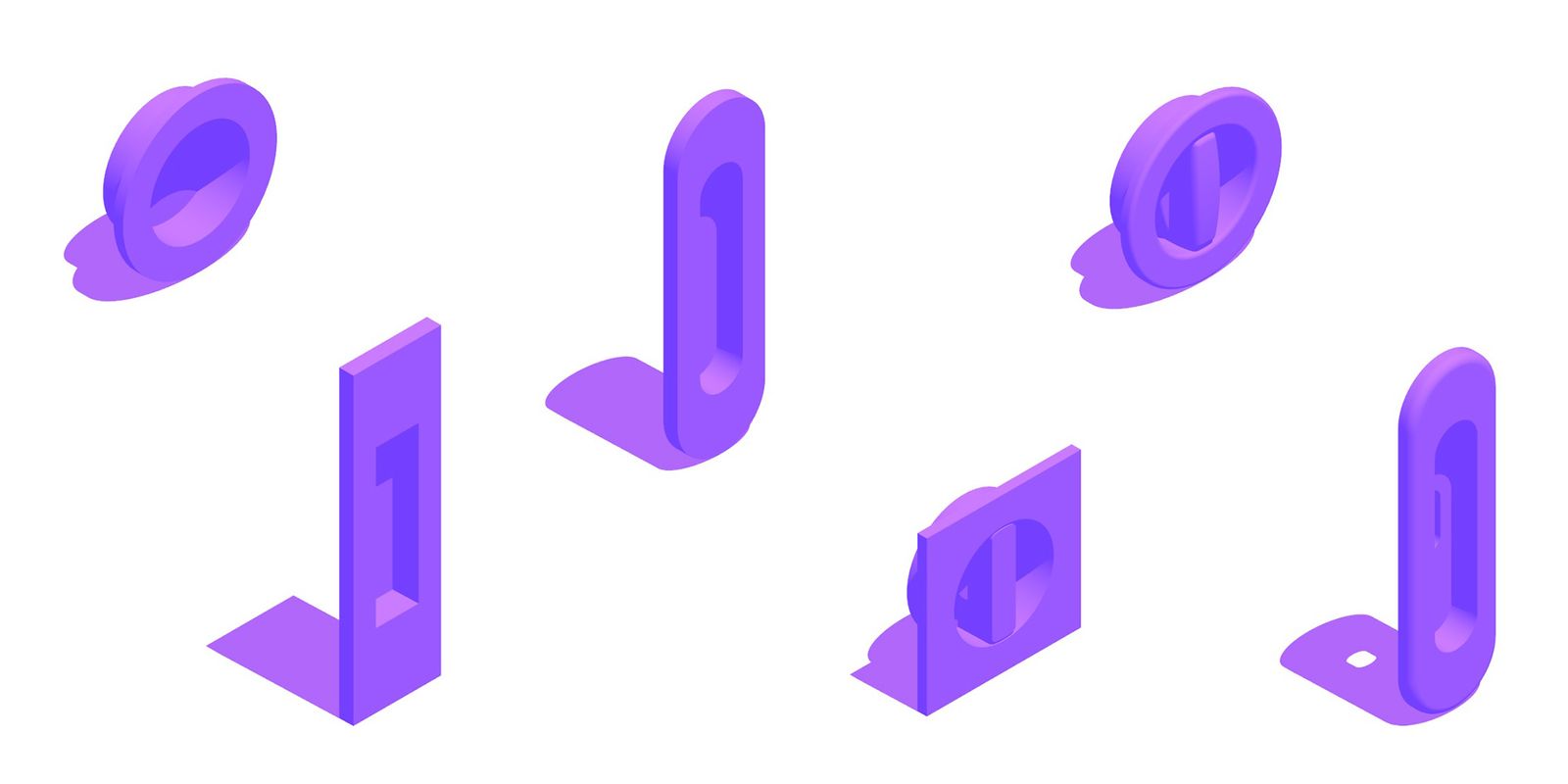 Flush Door Handles Dimensions & Drawings