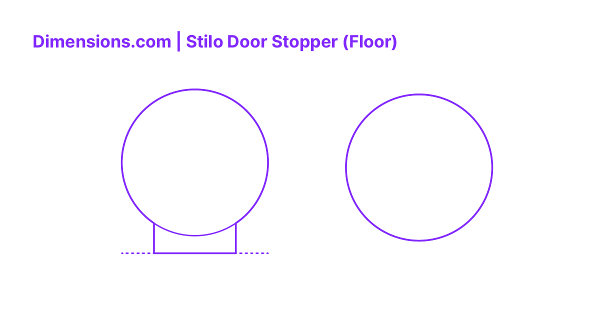 Stilo Door Stopper (Floor) Dimensions & Drawings