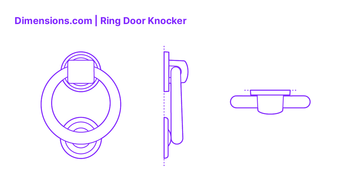 Ring Door Knocker Dimensions & Drawings