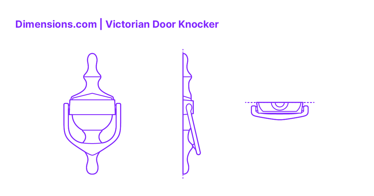 Victorian Door Knocker Dimensions & Drawings