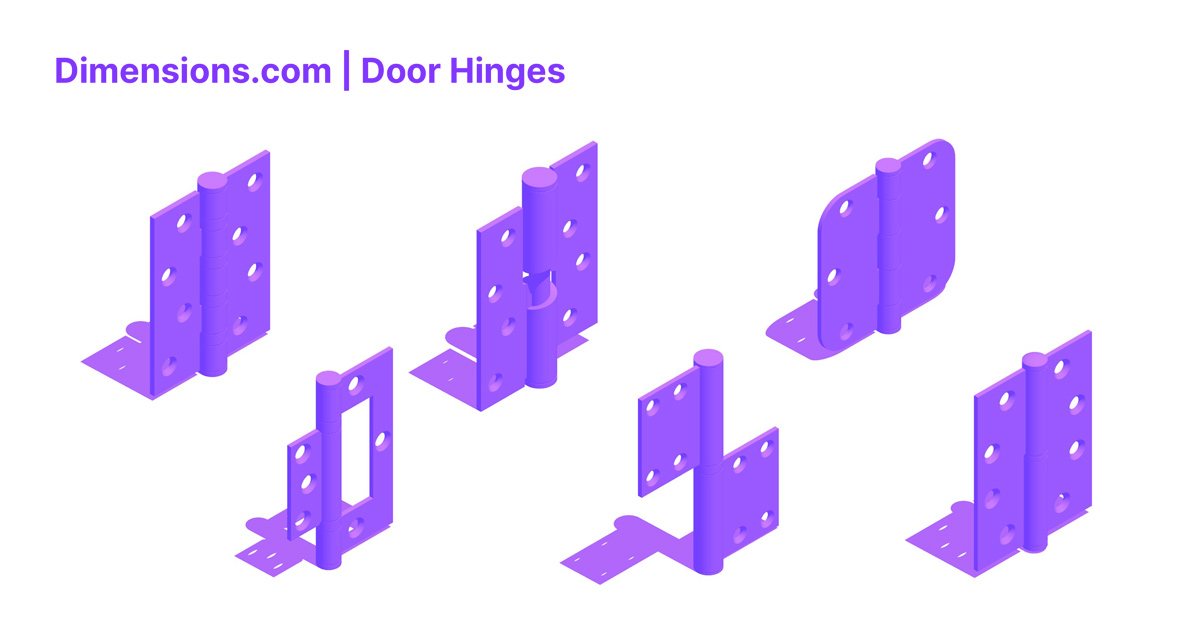 Door Hinges Dimensions & Drawings