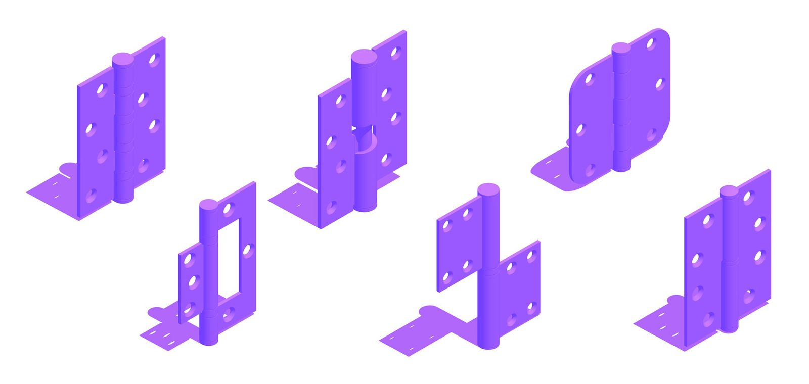 Door Hinges Dimensions & Drawings