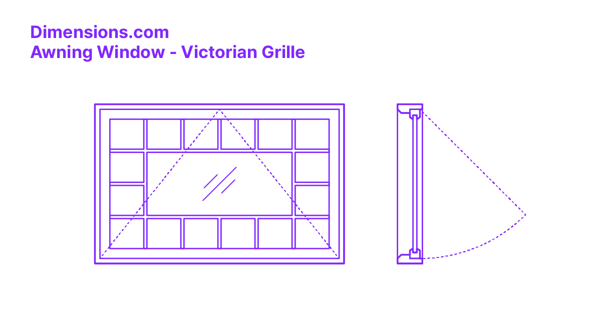 Awning Window Victorian Grille Dimensions & Drawings