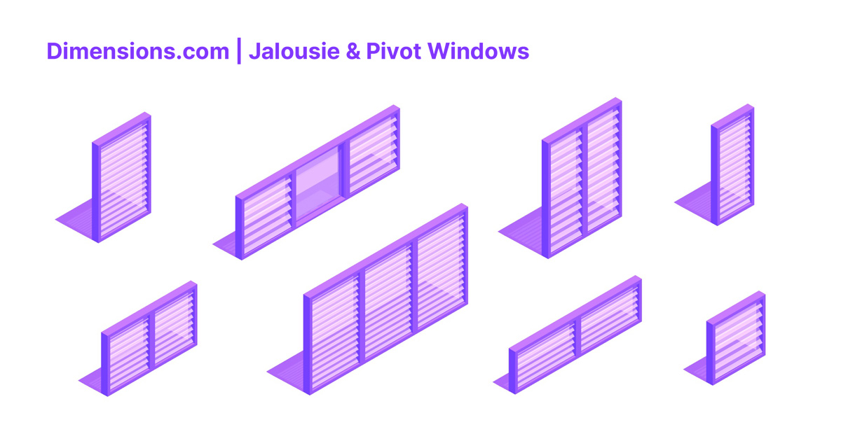 Jalousie & Pivot Windows Dimensions & Drawings