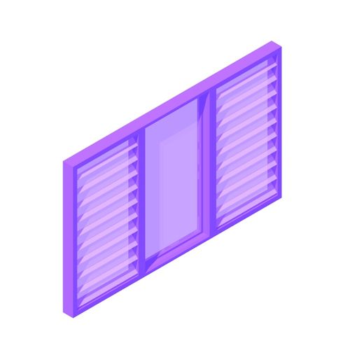 Jalousie Window 3 Panels, Thin Slats Dimensions & Drawings