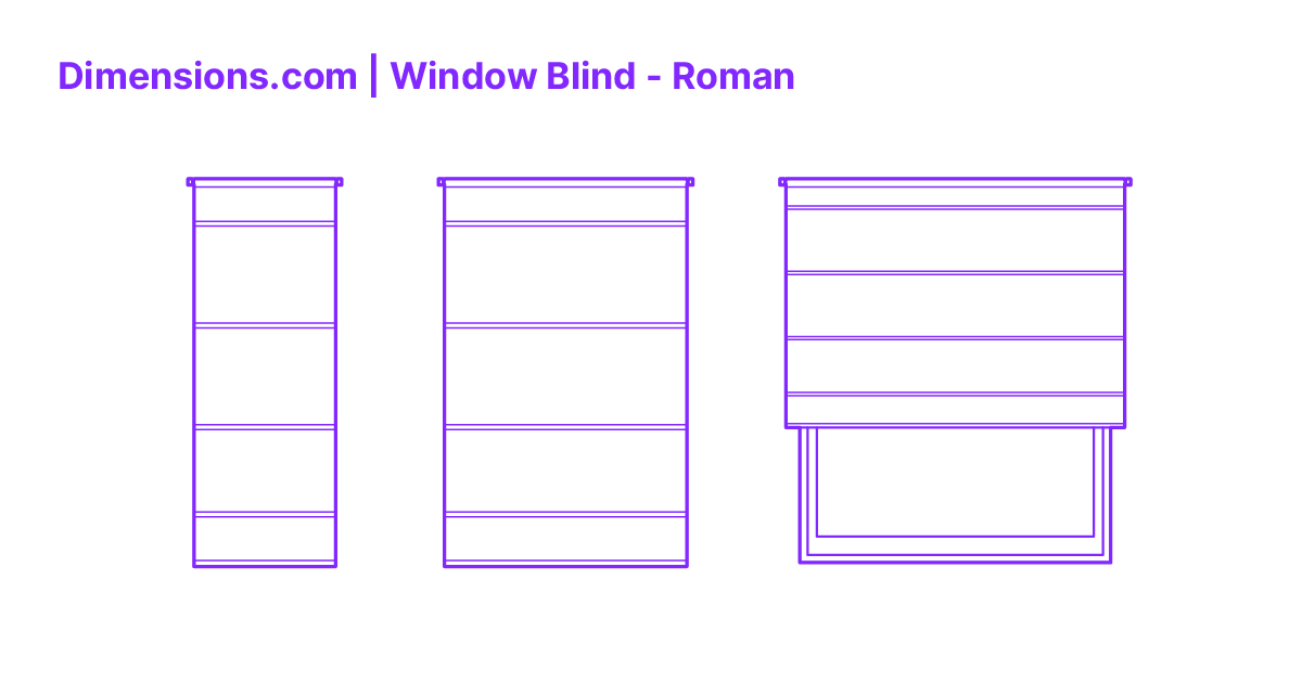 Window Blind Roman Dimensions & Drawings