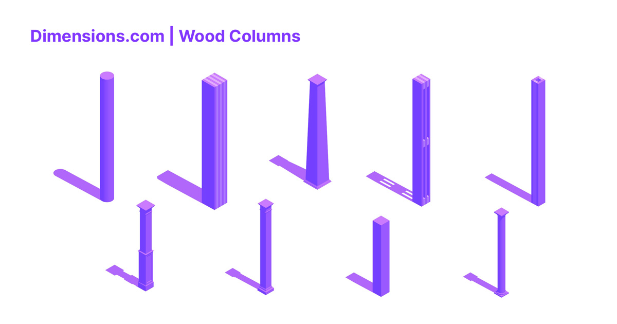 Wood Columns Dimensions & Drawings