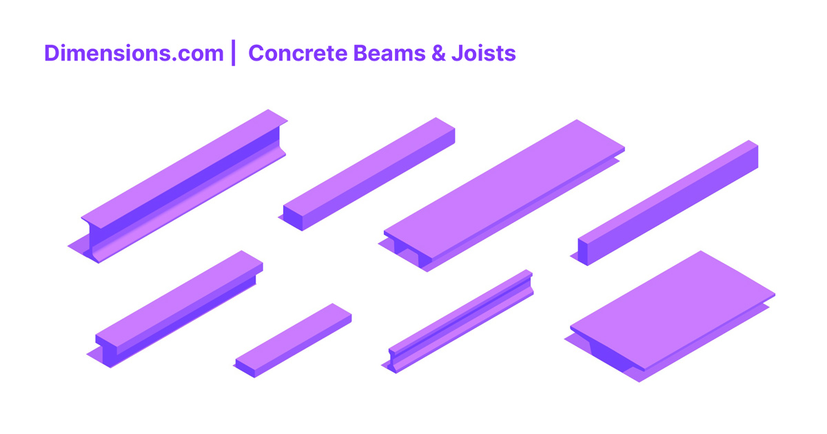 Concrete Beams & Joists Dimensions & Drawings