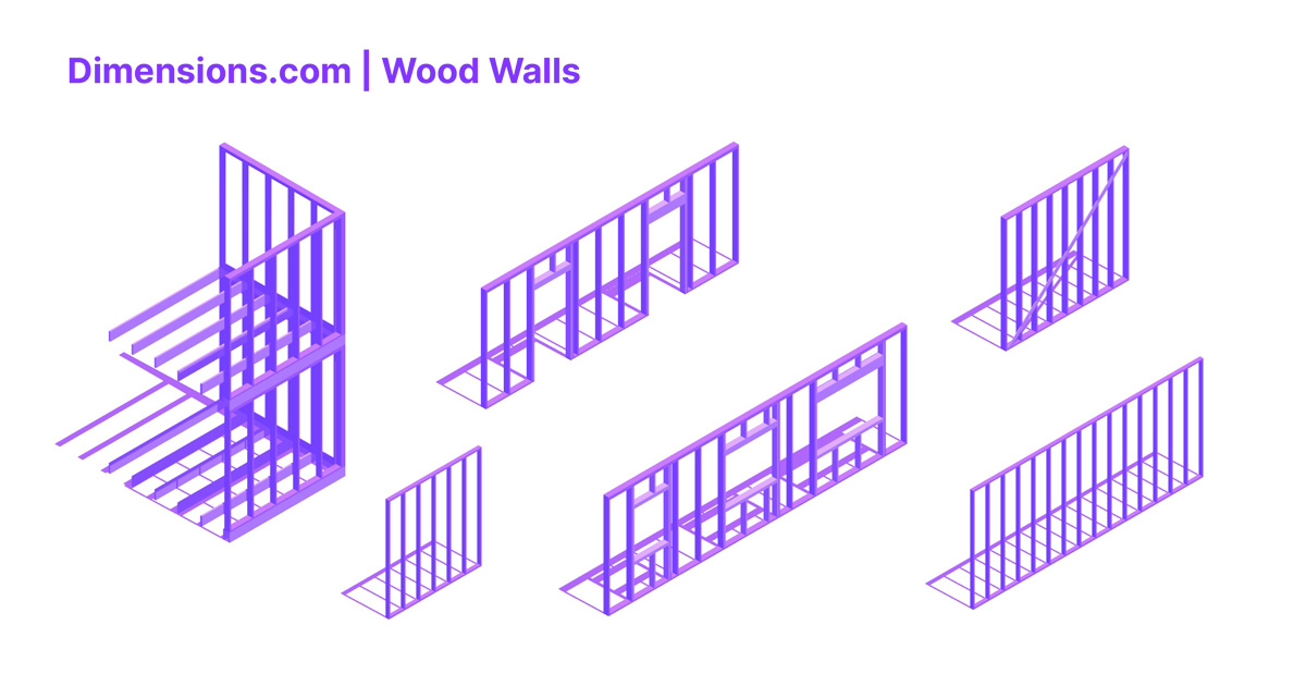 Wood Walls Dimensions & Drawings