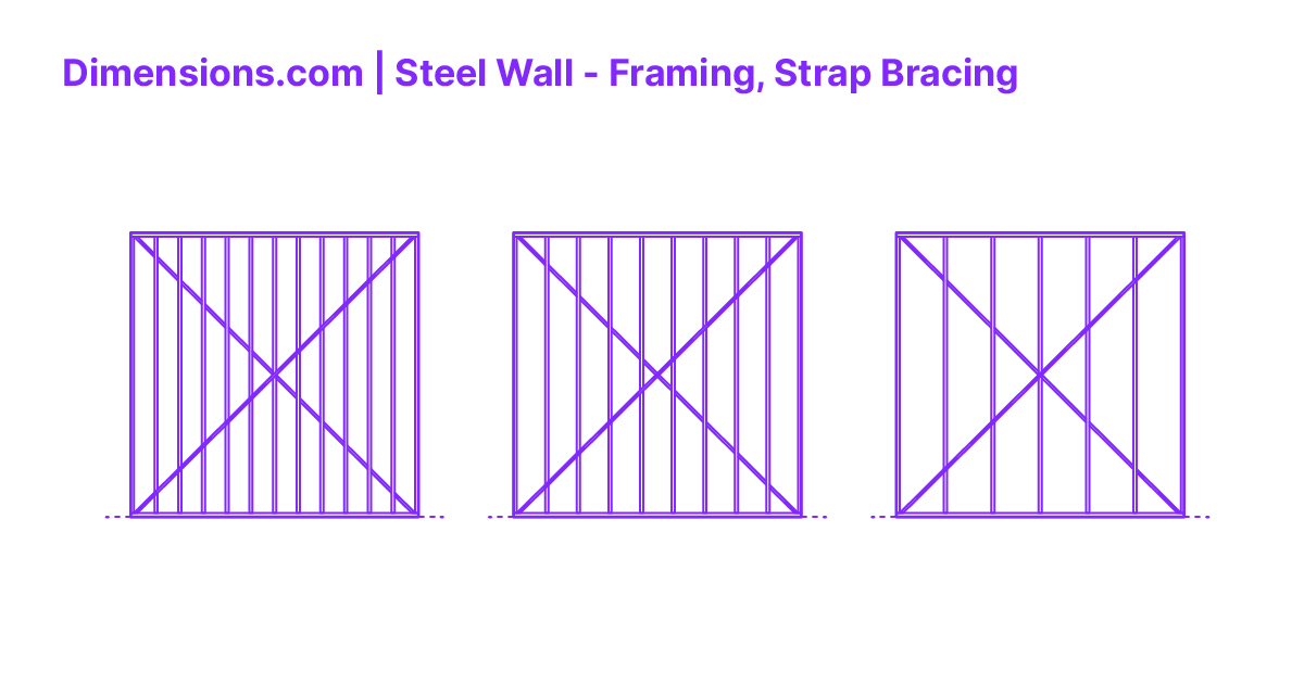 Steel Wall Framing, Strap Bracing Dimensions & Drawings