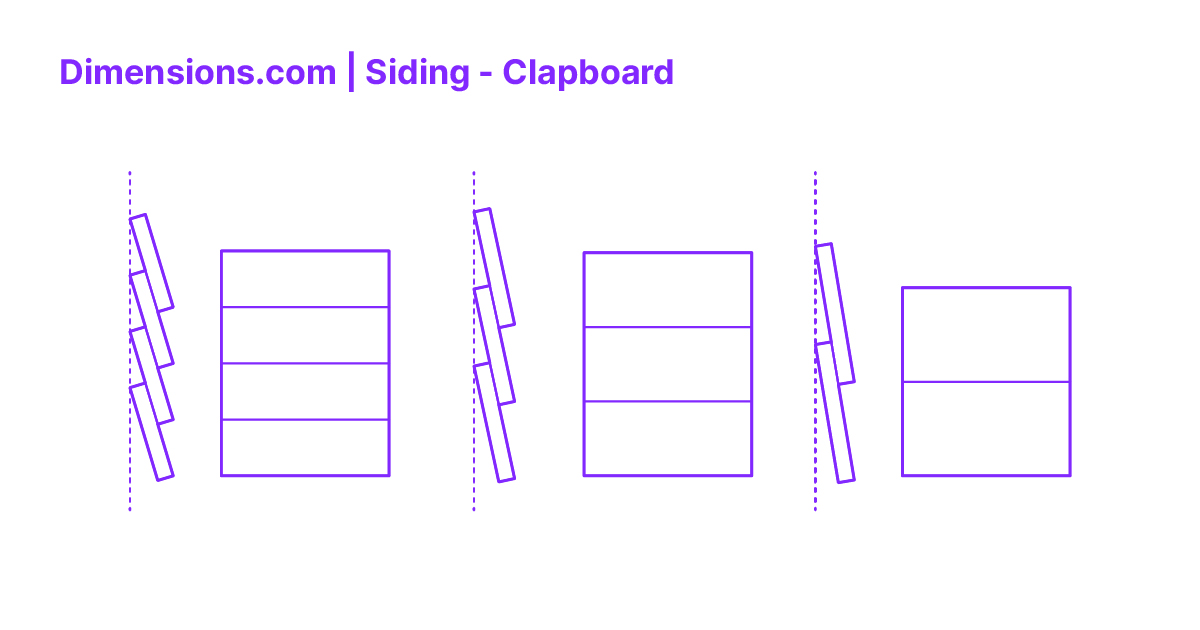 Siding Clapboard Dimensions & Drawings