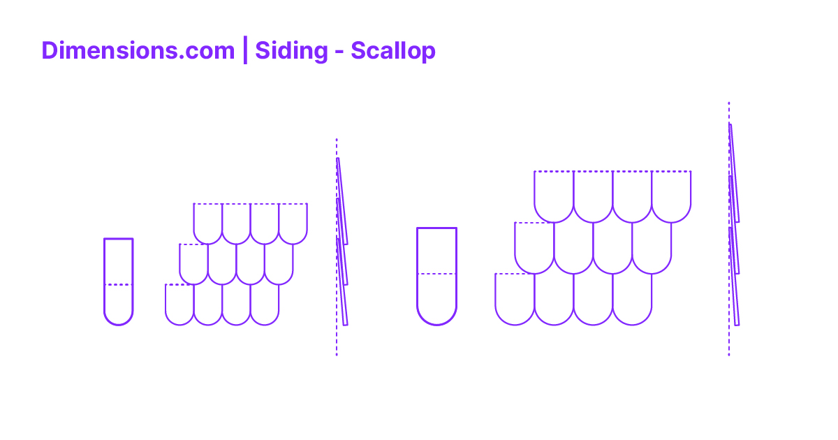Siding Scallop Dimensions & Drawings