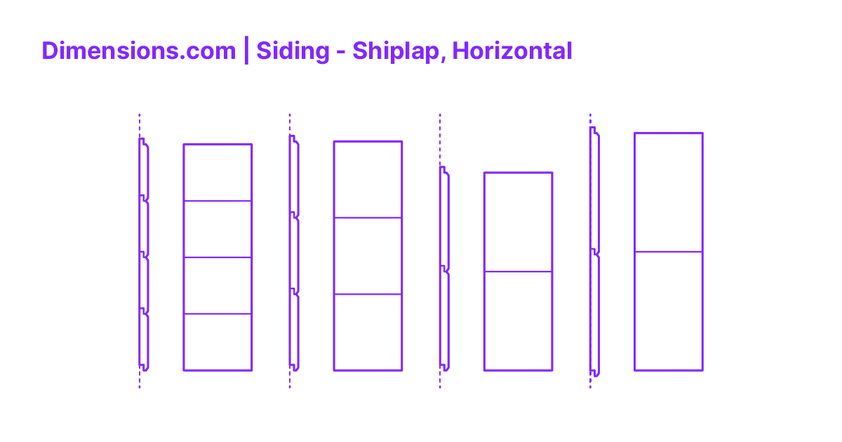 Siding Shiplap, Horizontal Dimensions & Drawings