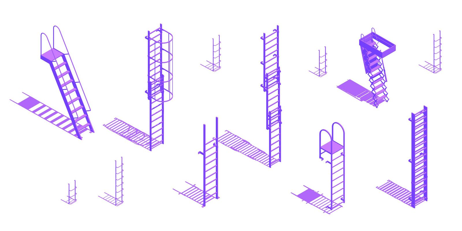 Access Ladders Dimensions & Drawings