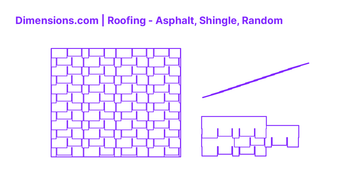 Roofing Asphalt, Shingle, Random Dimensions & Drawings
