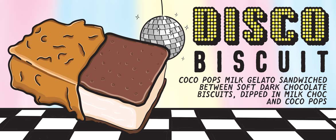 Gelato Messina's Disco Biscuit available from their van at North Bondi Beach.