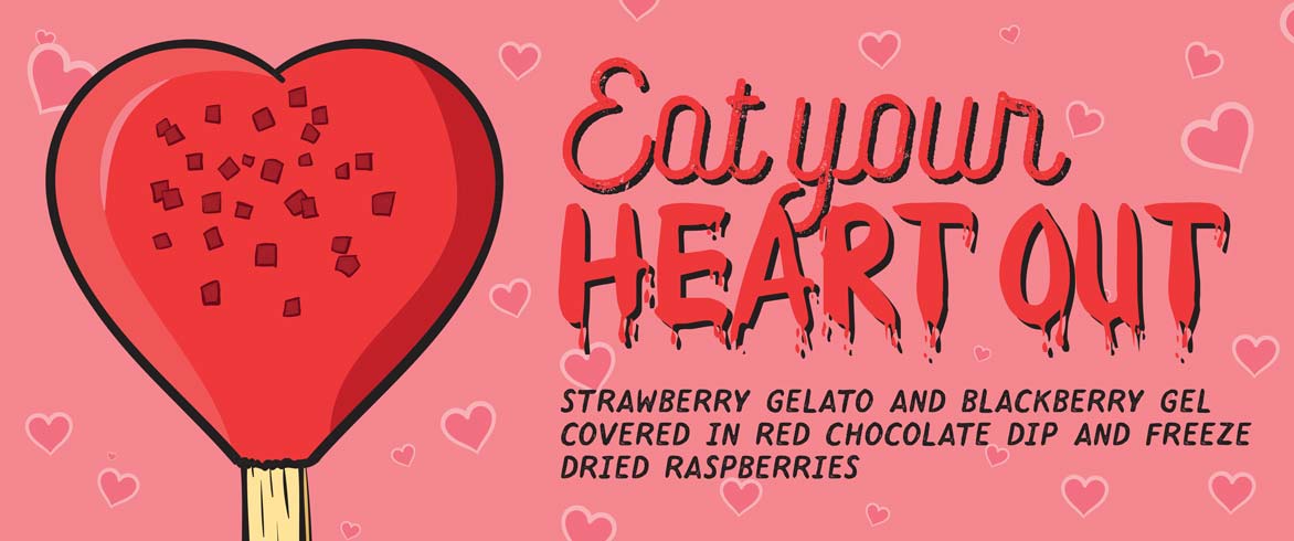 Gelato Messina's Eat Your Heart Out available from their van at North Bondi Beach.