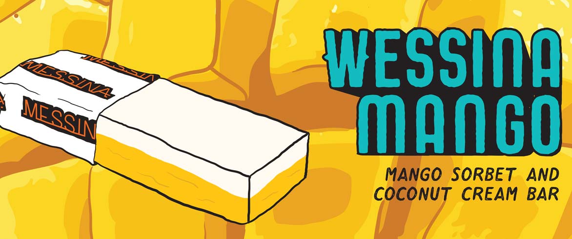 Gelato Messina's Wessina Mango available from their van at North Bondi Beach.