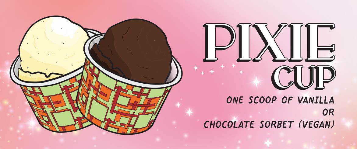 Gelato Messina's Pixie Cup available from their van at North Bondi Beach.