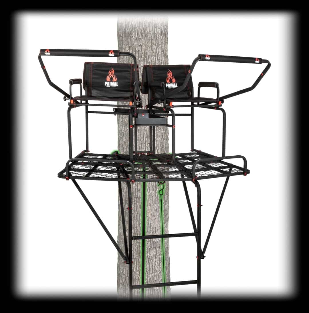 The HangOut Deluxe WrapAround Two Person Ladder Stand Primal Treestands