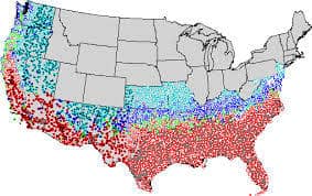 USDA Fire Ant Map