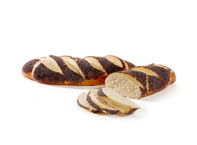 Laugenbaguette Mohn