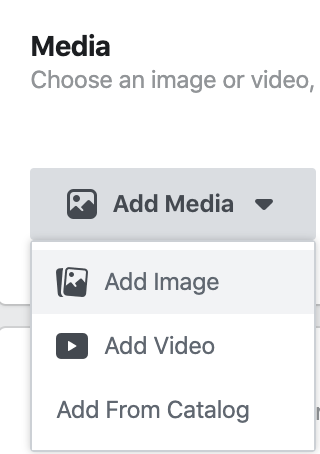 Adding media to ads in Facebook Ads Manager