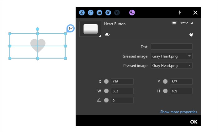 Tutorial how to create an animated heart button