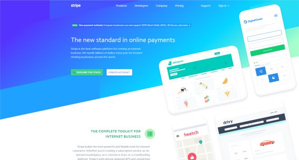 Gradients used as background visuals