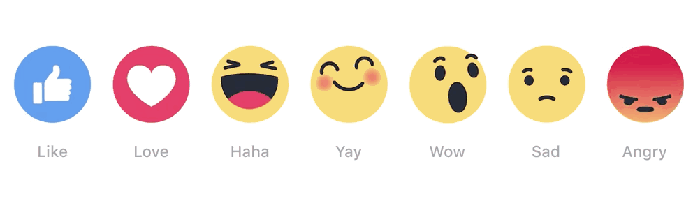 Facebook Emotions are microinteractions in a touchscreen experience