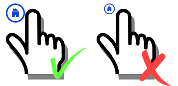 Design big buttons in Multi-Touch experiences