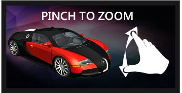 Pinch to zoom a media in an Interactive experience