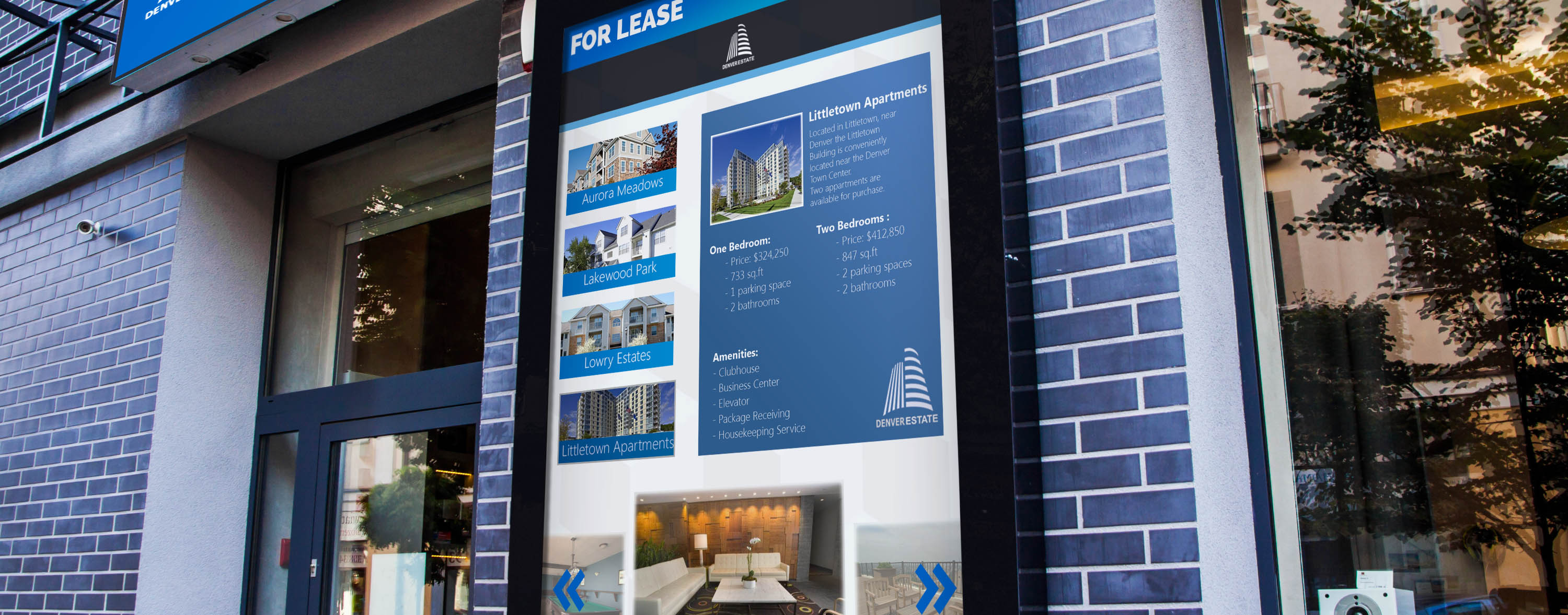 Interactive Display Screen for real estate industry