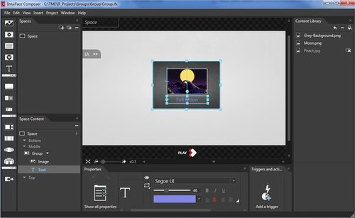 Edit group content feature on Intuiface experience