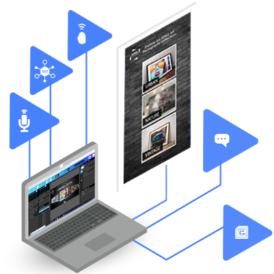 With Intuiface you can connect your user interface to external data and extend your design to incorporate business logic and any object found among the Internet of Things. Don't want to be limited to static data? Want to link the user experience to a back-office system? You can do it with Intuiface.