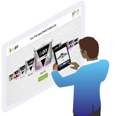 Exclusively for interactive experiences running on Windows, use our no-cost HTML5-based remote control, the IntuiPad, on any iOS or Android device to - well - remotely control running experiences. With this remote control, project your experiences and play your multimedia content on a large, possibly non-interactive display from the back of the audience.