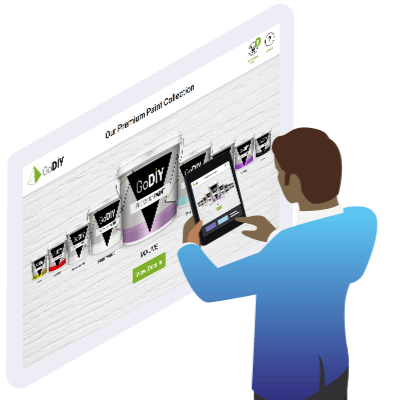 Exclusively for interactive experiences running on Windows, use our no-cost HTML5-based remote control, the IntuiPad, on any iOS or Android device to - well - remotely control running experiences. With this remote control, project your experiences on a large, possibly non-interactive whiteboard display from the back of the audience.