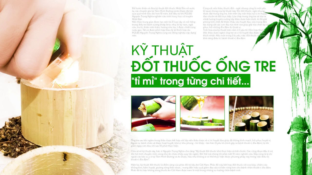 Kỹ thuật đốt thuốc bằng ống tre điều trị đau thắt lưng