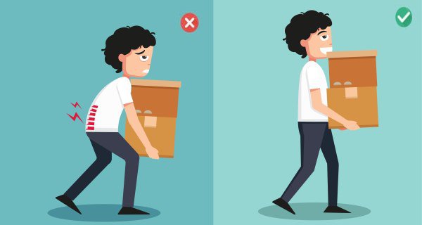 Tư thế bê đồ vật đi
