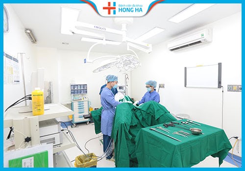 Hệ thống phòng mổ vô khuẩn 1 chiều bệnh viện Hồng Hà